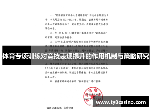 体育专项训练对竞技表现提升的作用机制与策略研究